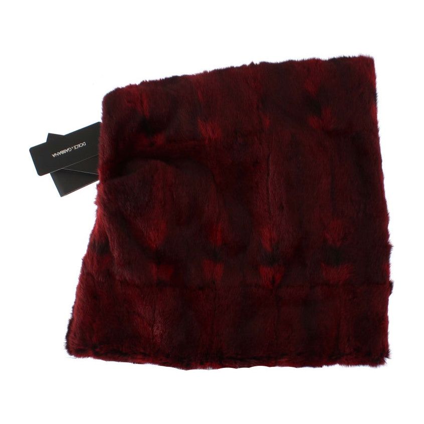 Dolce & Gabbana Luxurious Bordeaux Fur Hooded Scarf Wrap bordeaux-hamster-fur-crochet-hood-scarf-hat Hood Scarf 306431-bordeaux-hamster-fur-crochet-hood-scarf-hat-9.jpg