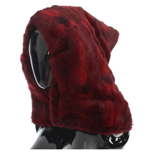 Dolce & Gabbana Luxurious Bordeaux Fur Hooded Scarf Wrap Hood Scarf bordeaux-hamster-fur-crochet-hood-scarf-hat 306431-bordeaux-hamster-fur-crochet-hood-scarf-hat.jpg
