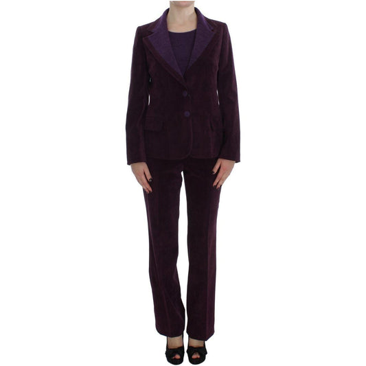 BENCIVENGA Elegant Purple Wool Blend Three Piece Suit Set purple-wool-suit-t-shirt-set Suit 307276-purple-wool-suit-t-shirt-set_a11f8828-6f92-43ba-ba0a-088fb74ff445.jpg