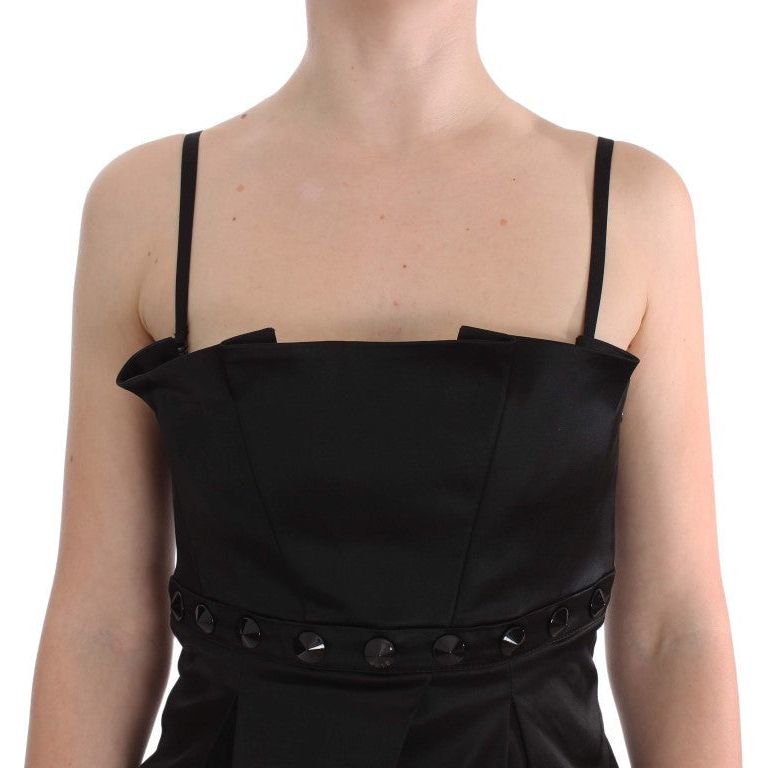 Exte Elegant Black Evening Cami Top Top Blouse black-tank-party-evening-top-blouse