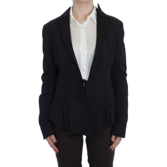 Exte Elegant Black Stretch Blazer Jacket Blazer Jacket black-stretch-single-breasted-blazer-jacket