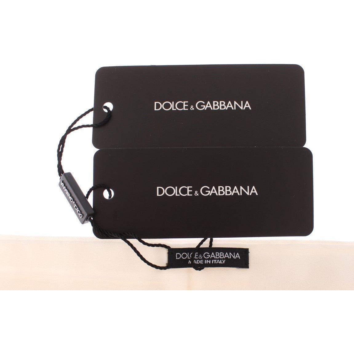 Dolce & Gabbana Elegant White Silk Cummerbund white-smoking-belt-silk-cummerbund