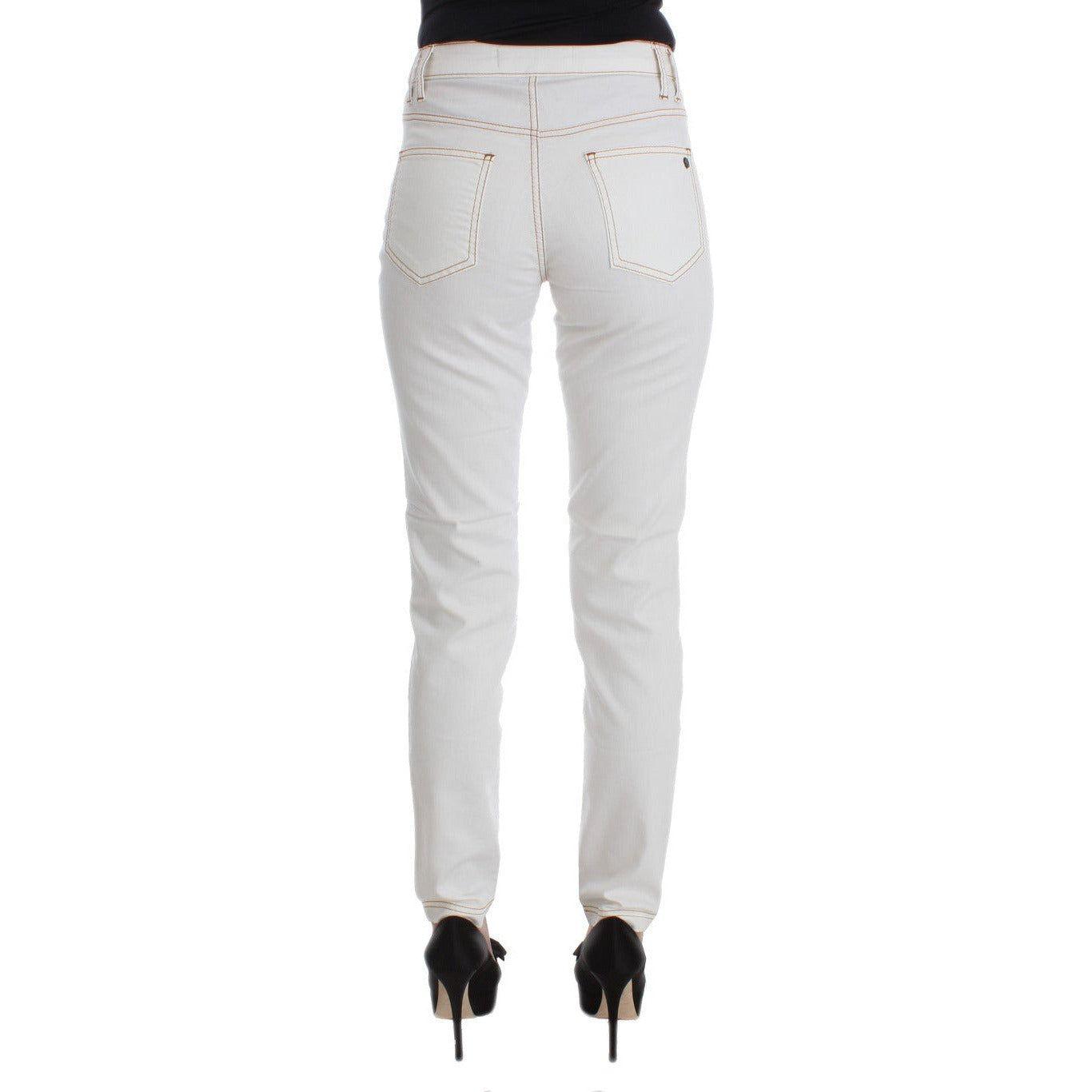 Cavalli Chic White Slim Fit Denim white-cotton-blend-slim-fit-jeans 318199-white-cotton-blend-slim-fit-jeans-2_56e8fd77-c678-4538-826f-14d8c2a78a8d.jpg