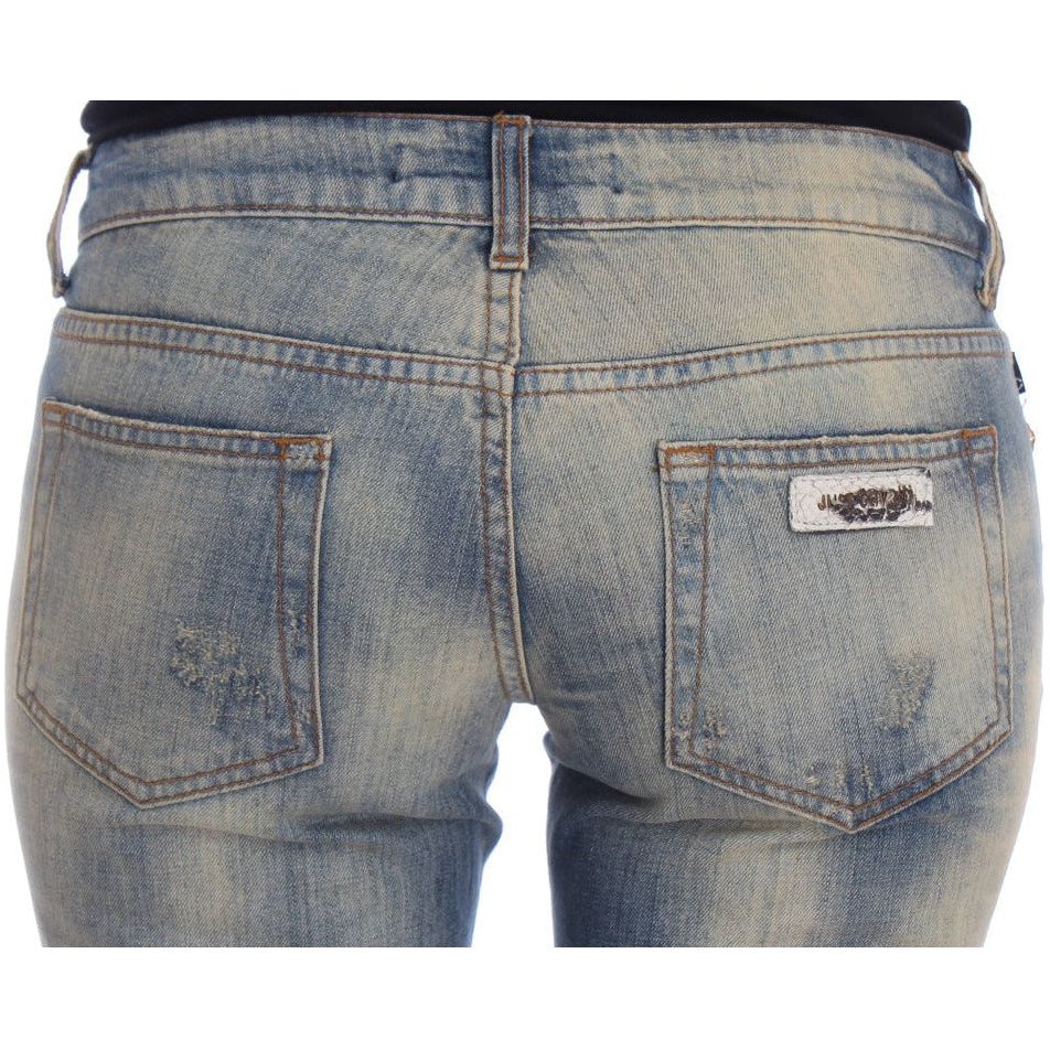 Cavalli Elegant Slim Bootcut Blue Jeans blue-wash-cotton-slim-fit-bootcut-jeans 318300-blue-wash-cotton-slim-fit-bootcut-jeans-5.jpg