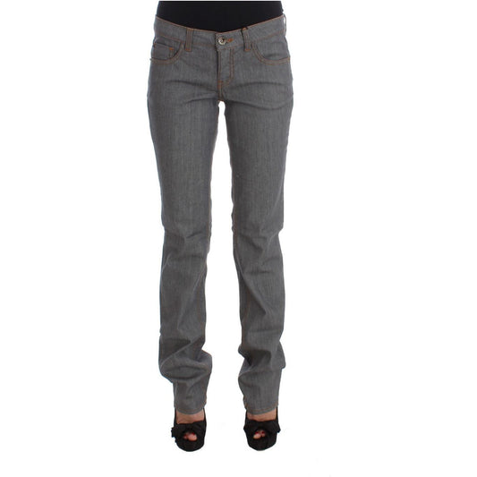 Costume National Elegant Gray Regular Fit Jeans gray-cotton-regular-fit-denim-jeans