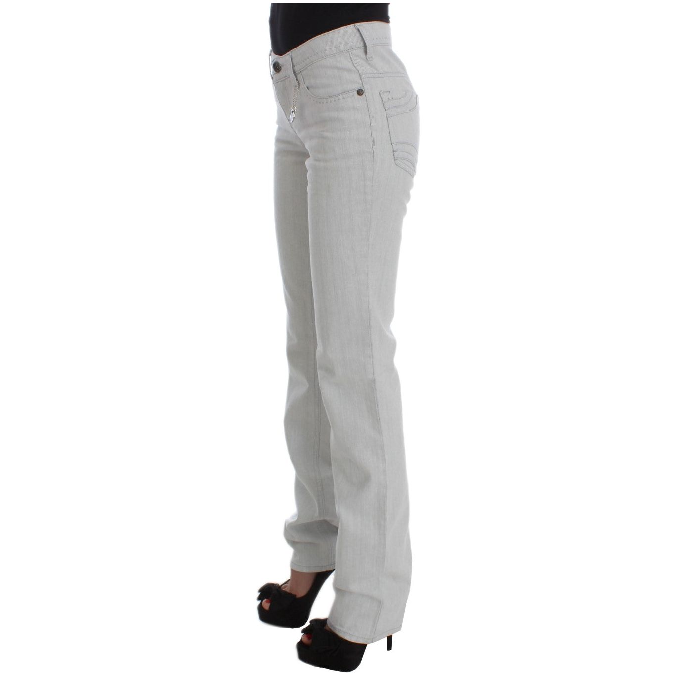 Costume National Chic Gray Slim Fit Designer Jeans gray-cotton-slim-fit-bootcut-jeans 318816-gray-cotton-slim-fit-bootcut-jeans-1.jpg