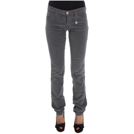 Costume National Sleek Super Slim Gray Jeans gray-cotton-super-slim-corduroys-jeans 318844-gray-cotton-super-slim-corduroys-jeans.jpg