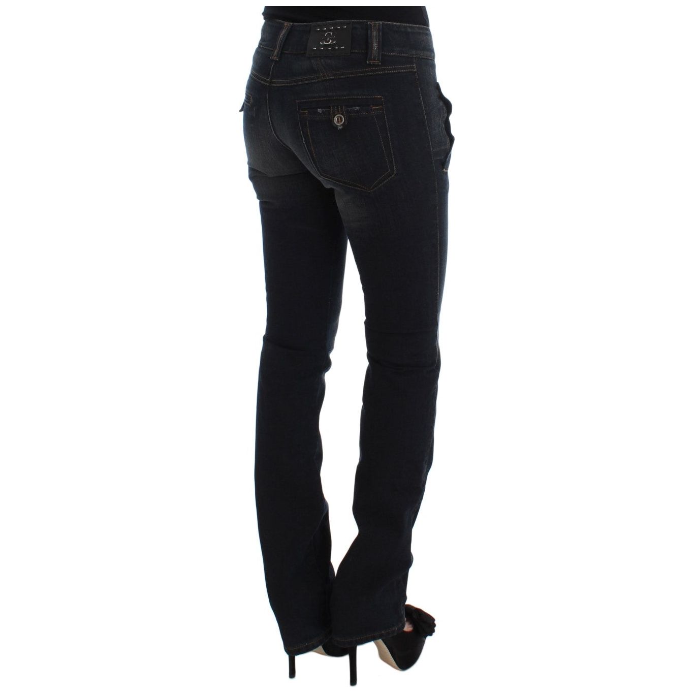 Ermanno Scervino Chic Slim Fit Italian Cotton Jeans blue-wash-cotton-slim-fit-jeans 318990-blue-wash-cotton-slim-fit-jeans-3.jpg
