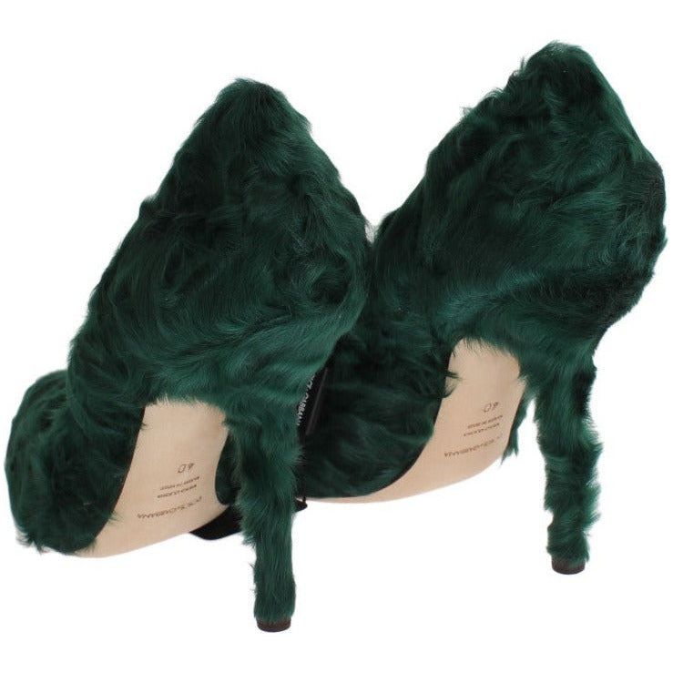 Dolce & Gabbana Elegant Green Xiangao Fur Leather Pumps green-xiangao-lamb-fur-leather-pumps 325166-green-xiangao-lamb-fur-leather-pumps-6_b10abef5-058b-4847-888d-eb793db030f2.jpg