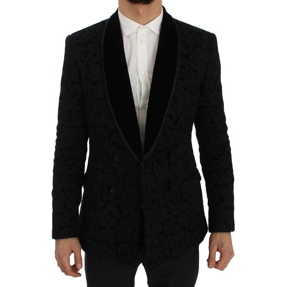 Dolce & Gabbana Elegant Slim Fit Black Silk-Blend Blazer black-floral-ricamo-slim-blazer-jacket 325957-black-floral-ricamo-slim-blazer-jacket-2.jpg
