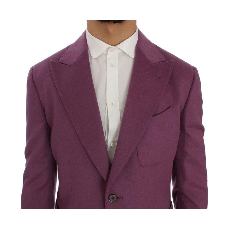 Dolce & Gabbana Elegant Purple Cashmere-Silk Blend Blazer purple-cashmere-slim-fit-blazer-jacket 325991-purple-cashmere-slim-fit-blazer-jacket-1.jpg