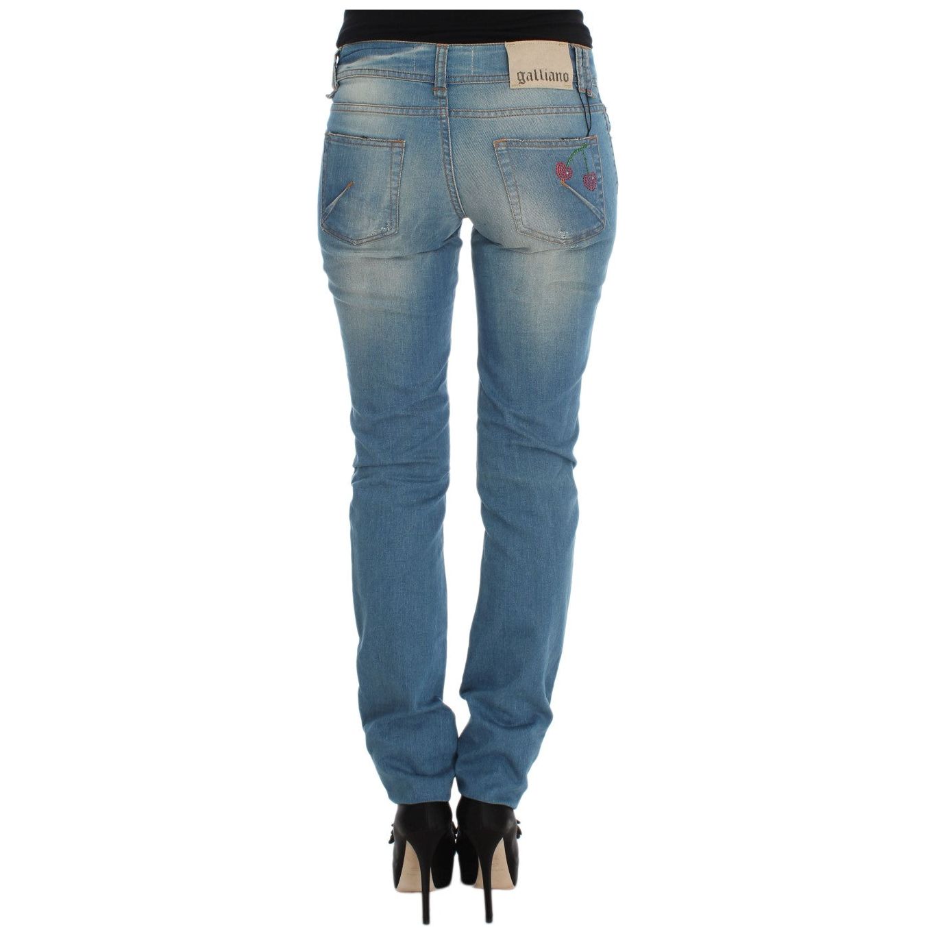 John Galliano Sleek Blue Slim Fit Designer Jeans blue-wash-cotton-blend-slim-fit-jeans-1 329905-blue-wash-cotton-blend-slim-fit-jeans-4-2.jpg
