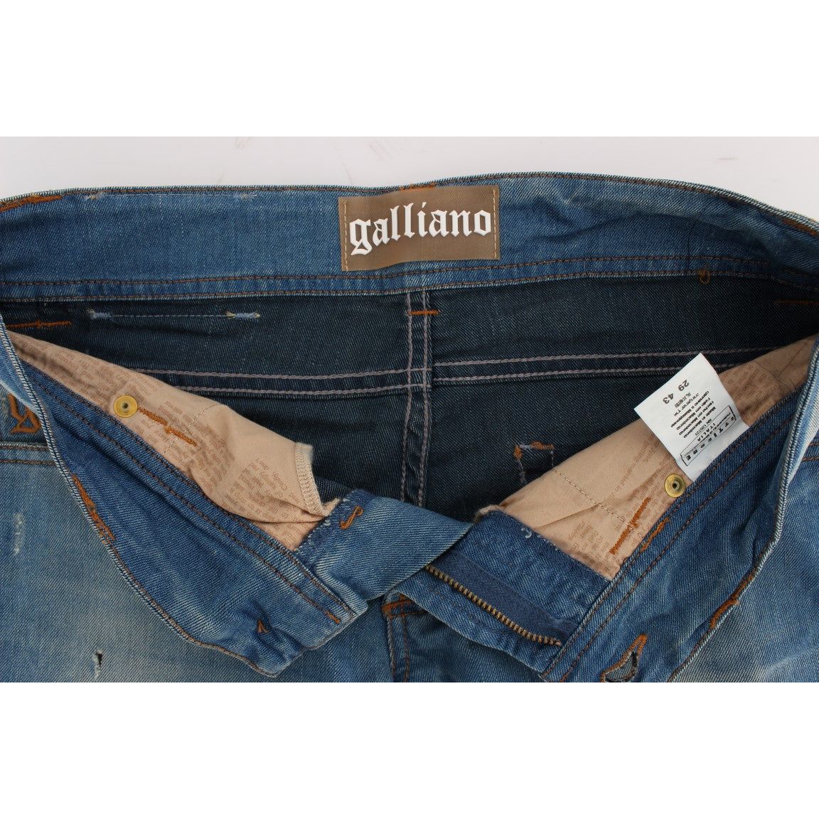 John Galliano Sleek Blue Slim Fit Designer Jeans blue-wash-cotton-blend-slim-fit-jeans-1 329905-blue-wash-cotton-blend-slim-fit-jeans-4-6.jpg