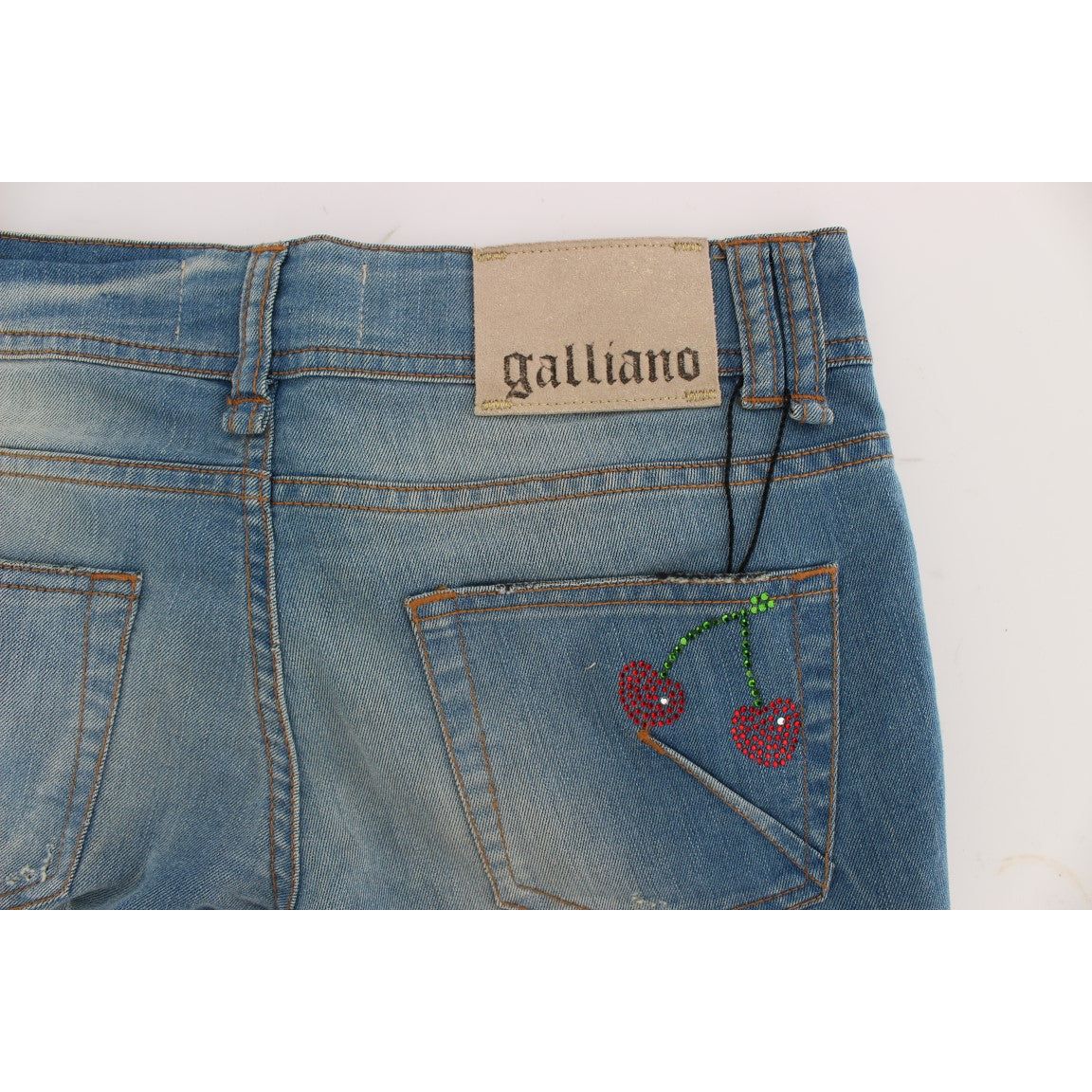 John Galliano Sleek Blue Slim Fit Designer Jeans blue-wash-cotton-blend-slim-fit-jeans-1 329905-blue-wash-cotton-blend-slim-fit-jeans-4-8.jpg