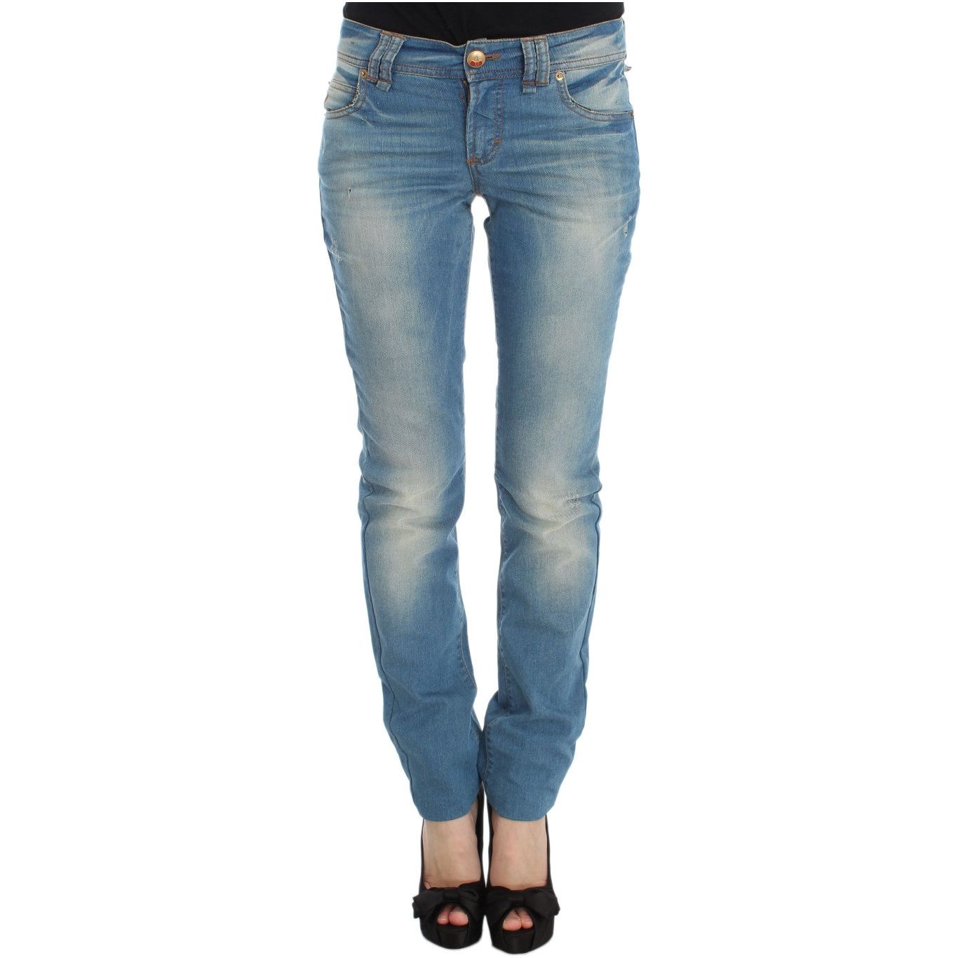 John Galliano Sleek Blue Slim Fit Designer Jeans blue-wash-cotton-blend-slim-fit-jeans-1 329905-blue-wash-cotton-blend-slim-fit-jeans-4.jpg