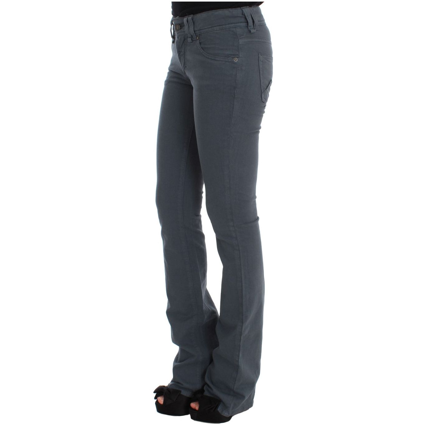 John Galliano Elegant Slim Fit Bootcut Jeans Jeans & Pants blue-cotton-blend-slim-fit-bootcut-jeans-2 330188-blue-cotton-blend-slim-fit-bootcut-jeans-3-1.jpg