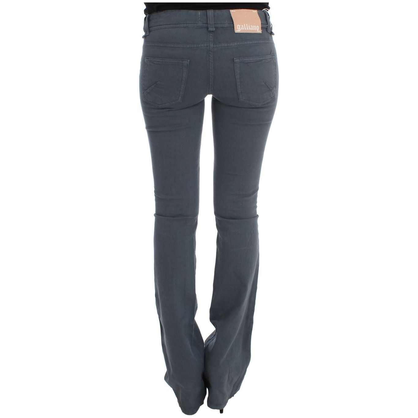 John Galliano Elegant Slim Fit Bootcut Jeans Jeans & Pants blue-cotton-blend-slim-fit-bootcut-jeans-2 330188-blue-cotton-blend-slim-fit-bootcut-jeans-3-2.jpg