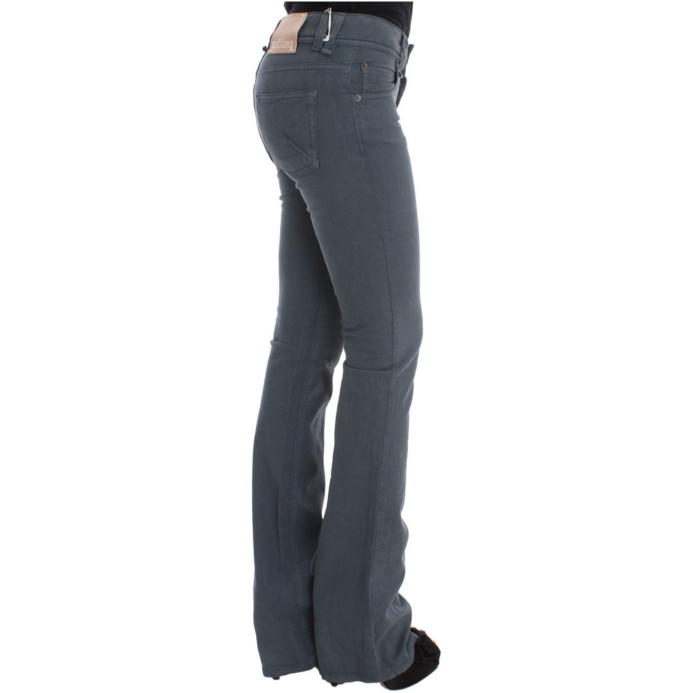 John Galliano Elegant Slim Fit Bootcut Jeans blue-cotton-blend-slim-fit-bootcut-jeans-2 Jeans & Pants 330188-blue-cotton-blend-slim-fit-bootcut-jeans-3-3.jpg