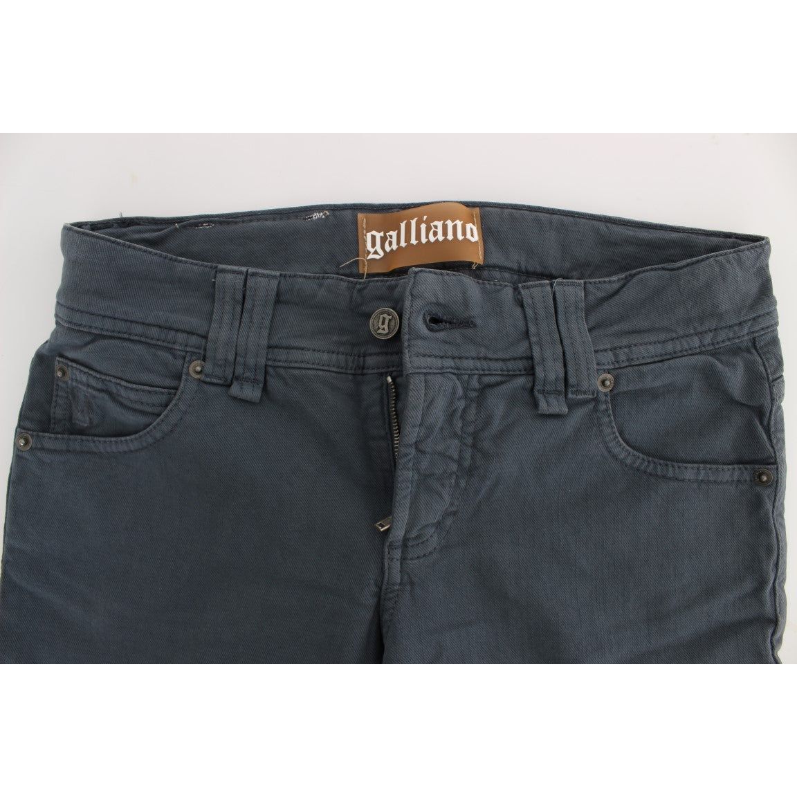 John Galliano Elegant Slim Fit Bootcut Jeans Jeans & Pants blue-cotton-blend-slim-fit-bootcut-jeans-2 330188-blue-cotton-blend-slim-fit-bootcut-jeans-3-4.jpg