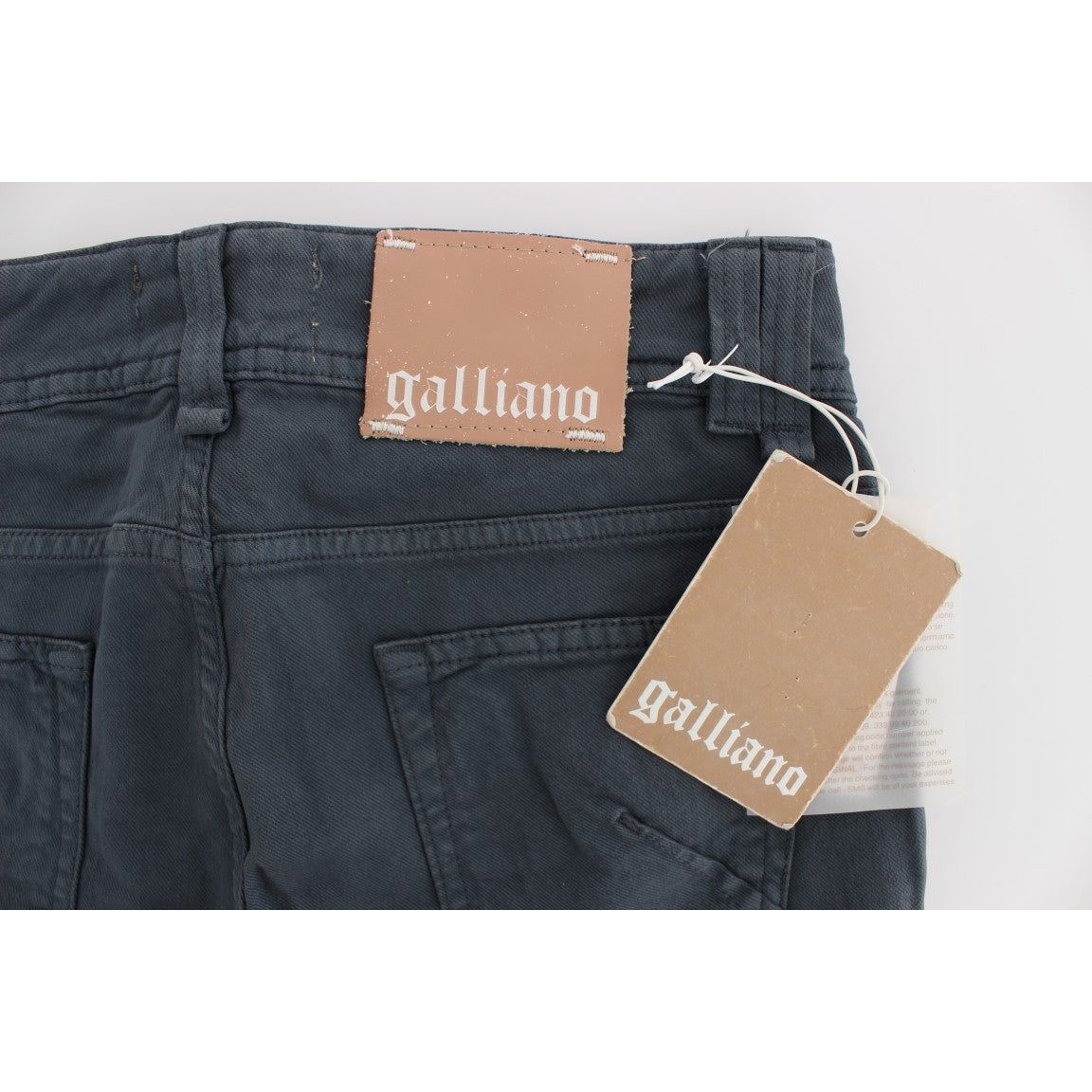 John Galliano Elegant Slim Fit Bootcut Jeans blue-cotton-blend-slim-fit-bootcut-jeans-2 Jeans & Pants 330188-blue-cotton-blend-slim-fit-bootcut-jeans-3-6.jpg