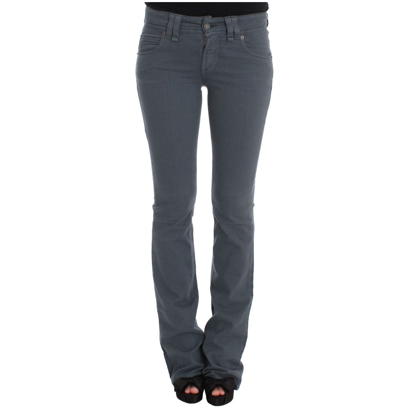 John Galliano Elegant Slim Fit Bootcut Jeans blue-cotton-blend-slim-fit-bootcut-jeans-2 Jeans & Pants 330188-blue-cotton-blend-slim-fit-bootcut-jeans-3.jpg