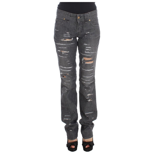 John Galliano Chic Gray Wash Straight Fit Jeans gray-wash-cotton-torn-straight-fit-jeans 330252-gray-wash-cotton-torn-straight-fit-jeans.jpg