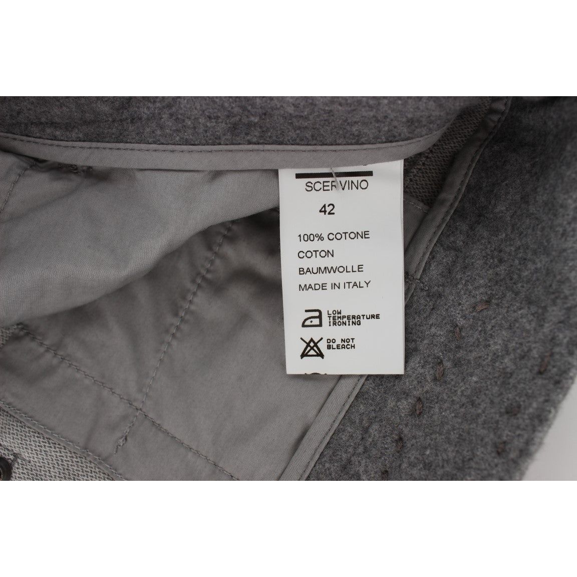 Ermanno Scervino Chic Gray Casual Cotton Pants gray-cotton-slim-fit-casual-bootcut-pants 330385-gray-cotton-slim-fit-casual-bootcut-pants-6.jpg