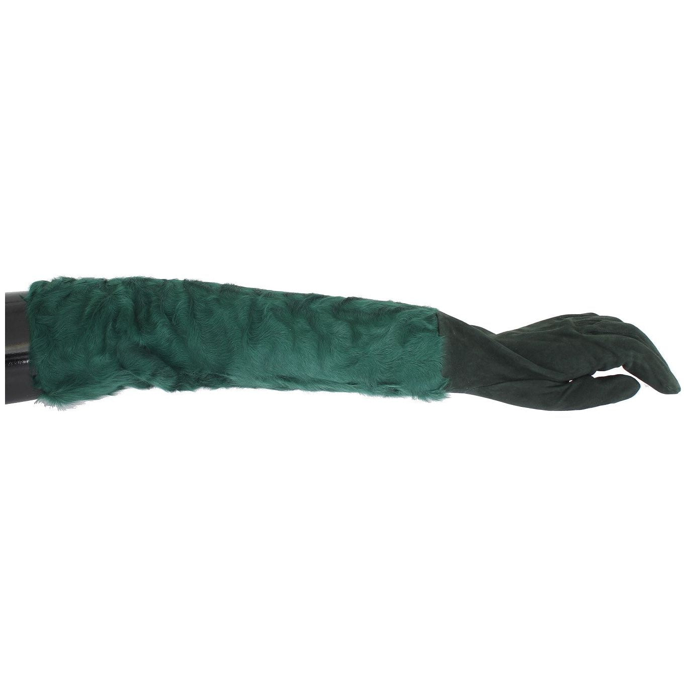 Dolce & Gabbana Elegant Elbow-Length Leather Gloves green-leather-xiangao-fur-elbow-gloves 332608-green-leather-xiangao-fur-elbow-gloves-1.jpg