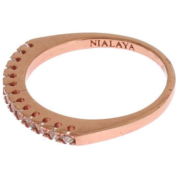 Nialaya Exquisite Gold-Plated Sterling Silver Ring Ring red-gold-925-silver-ring