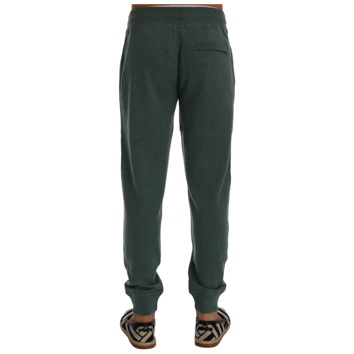 Dolce & Gabbana Elegant Green Cashmere Sport Pants green-cashmere-training-pants 346330-green-cashmere-training-pants-2.jpg