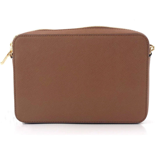 Michael Kors | Jet Set Large East West Saffiano Leather Crossbody Bag Handbag (Luggage Solid/Gold)| McRichard Designer Brands   