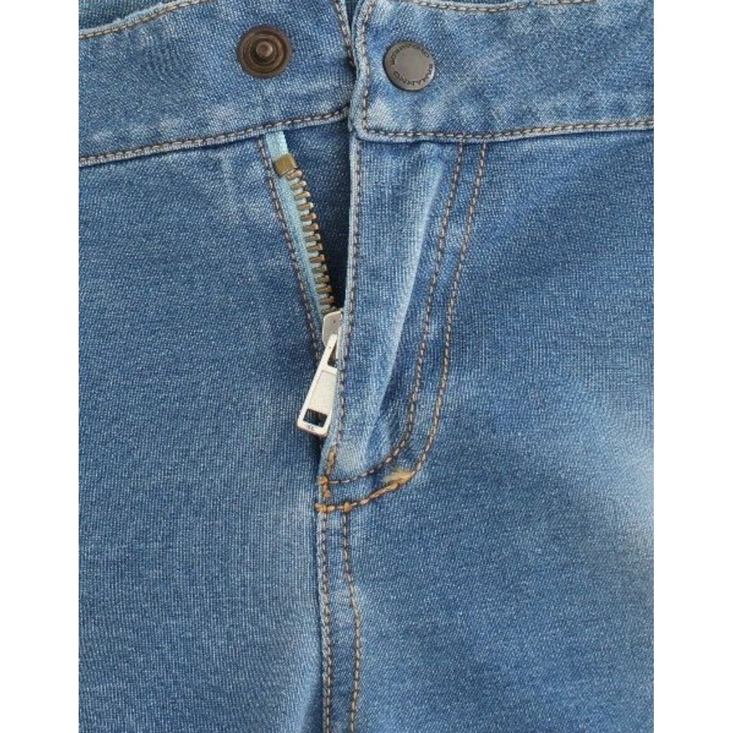 Ermanno Scervino Chic Blue Capri Jeans for Elegant Summers Jeans & Pants beachwear-blue-jeans-capri-pants-cropped