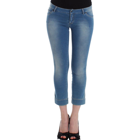 Ermanno Scervino Chic Blue Capri Jeans for Elegant Summers Jeans & Pants beachwear-blue-jeans-capri-pants-cropped 36181-ermanno-scervino-beachwear-blue-jeans-capri-pants-cropped-scaled-39d615ca-78e.jpg