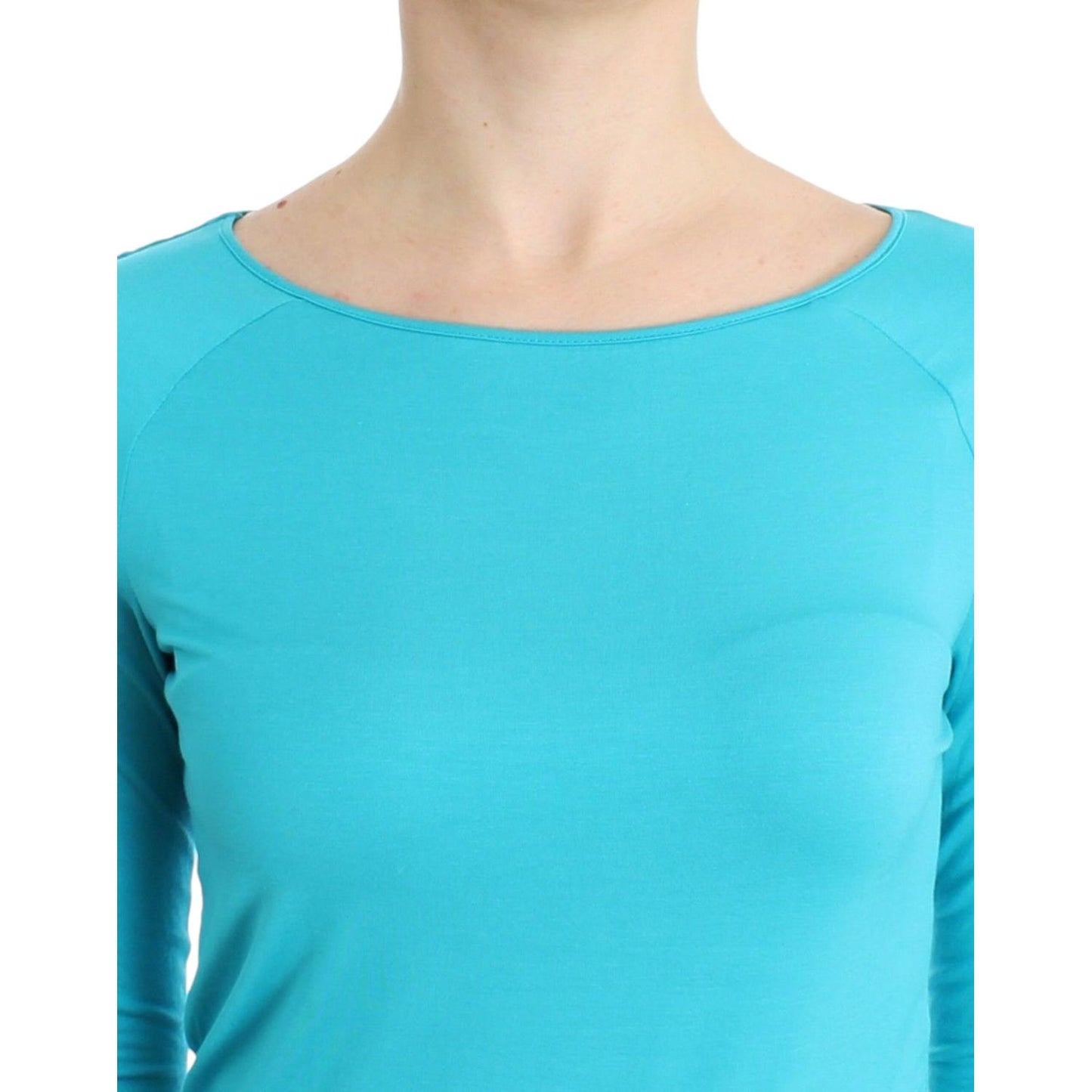 Ermanno Scervino Elegant Blue Modal Blend Top lingerie-blue-top-blouse-jumper-modal-solid
