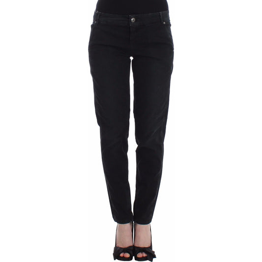 Ermanno Scervino Sleek Black Slim Leg Designer Jeans blue-slim-jeans-denim-pants-skinny-leg-straight 37405-blue-slim-jeans-denim-pants-skinny-leg-straight.jpg