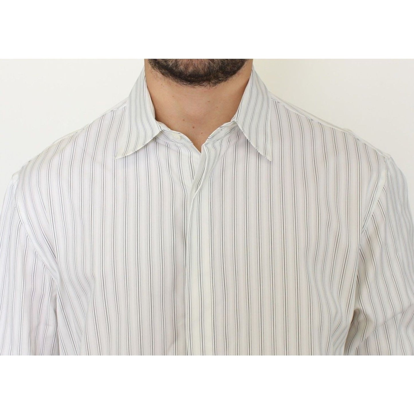 Ermanno ScervinoElegant Striped Cotton Casual ShirtMcRichard Designer Brands£179.00