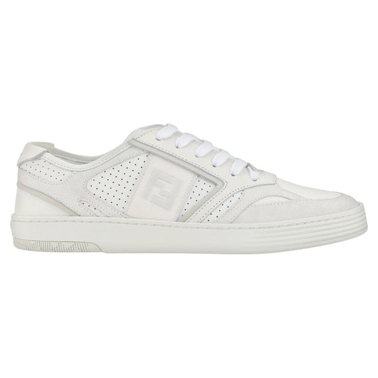Fendi Elegant Low Top Calfskin Sneakers in White white-calf-leather-low-top-sneakers