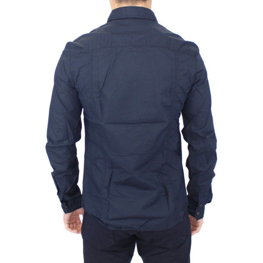 Ermanno Scervino Stunning Blue Cotton Casual Shirt MAN SHIRTS blue-cotton-casual-long-sleeve-shirt-top 38302-blue-cotton-casual-long-sleeve-shirt-top-2-1_fc50cf50-346e-40fe-9986-45b286c889f6.jpg