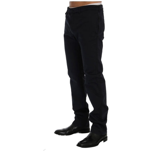 GF FerreSleek Blue Cotton Stretch Pants for MenMcRichard Designer Brands£139.00