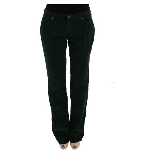 Dolce & Gabbana Elegant Green Cotton Blend Trousers green-cotton-corduroys-jeans