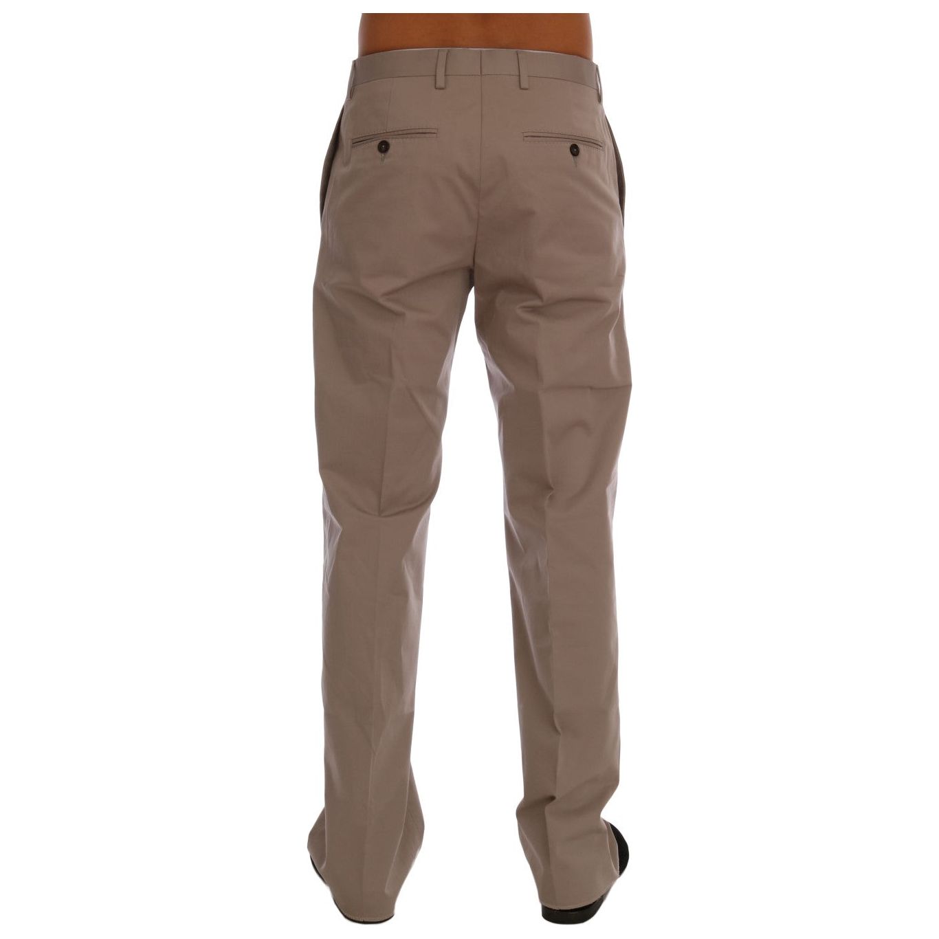 Dolce & Gabbana Chic Beige Chinos Casual Pants beige-cotton-stretch-chinos-pants Jeans & Pants 447481-beige-cotton-stretch-chinos-pants-3-2.jpg