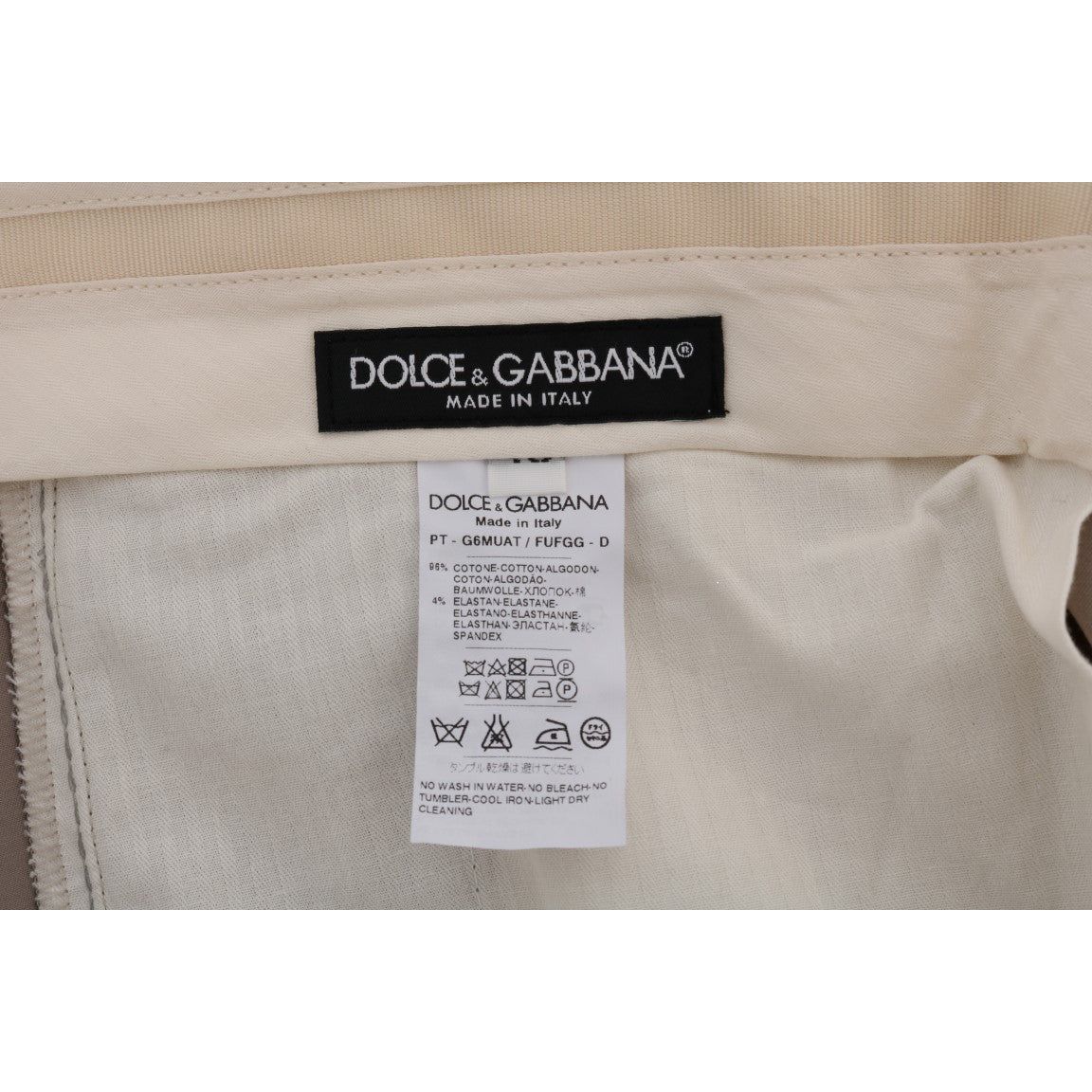 Dolce & Gabbana Chic Beige Chinos Casual Pants beige-cotton-stretch-chinos-pants Jeans & Pants 447481-beige-cotton-stretch-chinos-pants-3-5.jpg