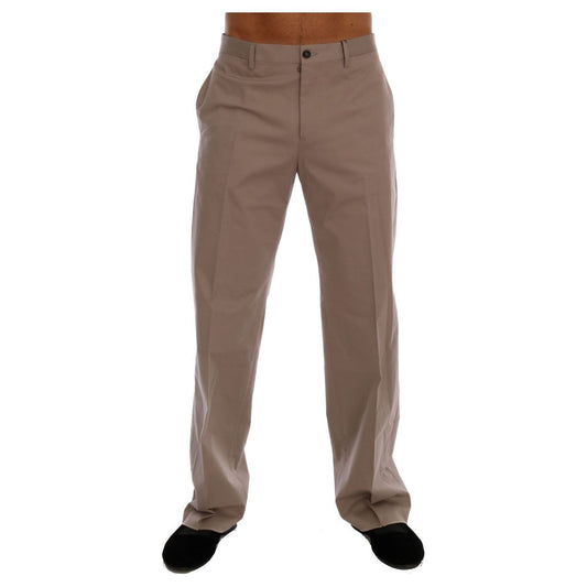 Dolce & Gabbana Chic Beige Chinos Casual Pants Jeans & Pants beige-cotton-stretch-chinos-pants