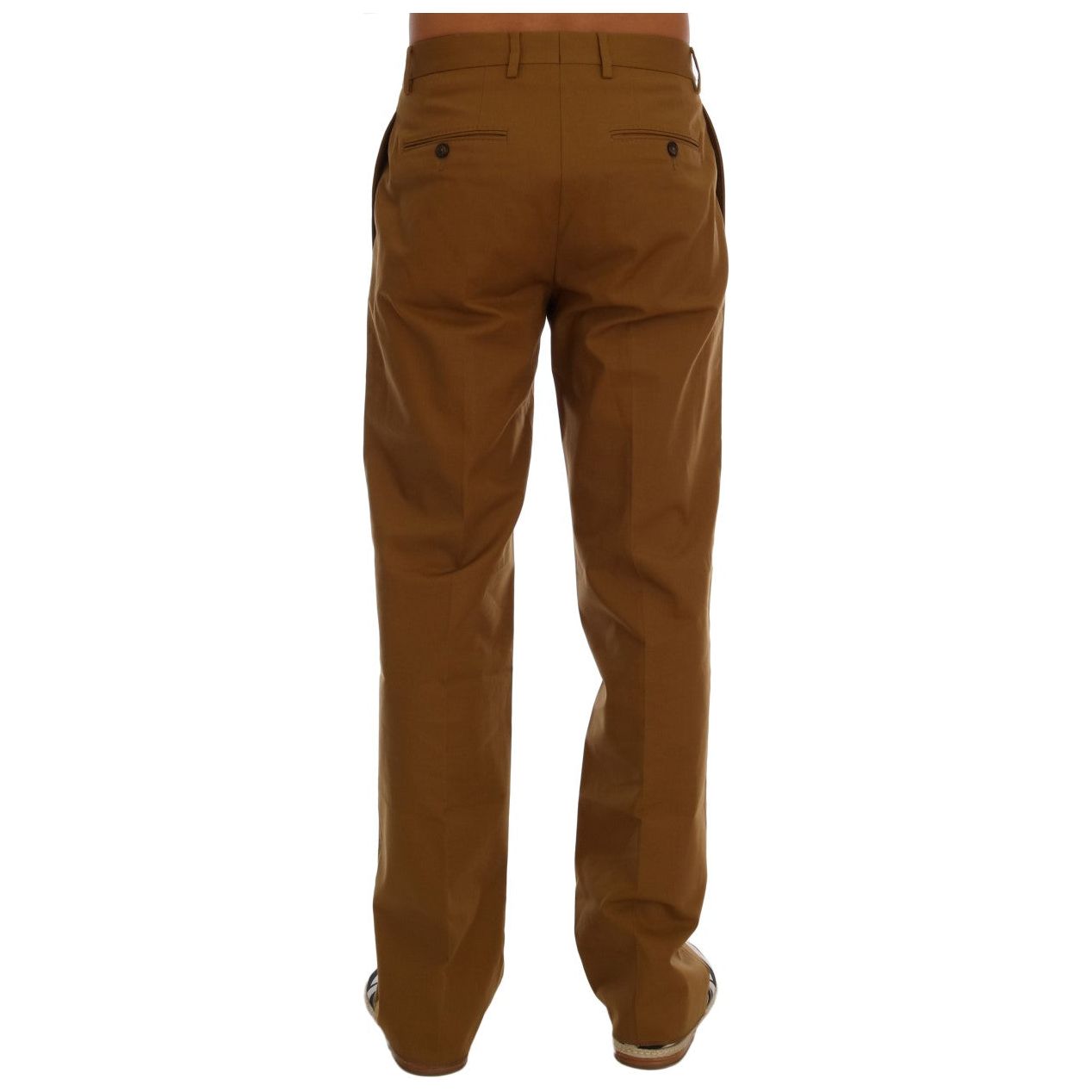 Dolce & Gabbana Elegant Brown Formal Trousers for Men brown-stretch-cotton-pants 448161-brown-stretch-cotton-pants-2.jpg