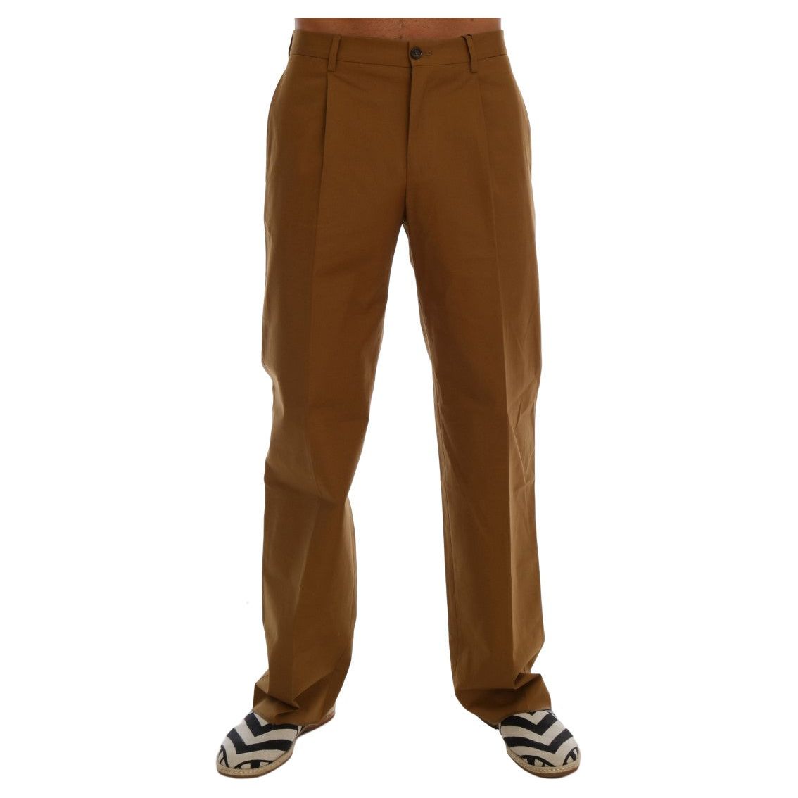 Dolce & Gabbana Elegant Brown Formal Trousers for Men brown-stretch-cotton-pants 448161-brown-stretch-cotton-pants.jpg