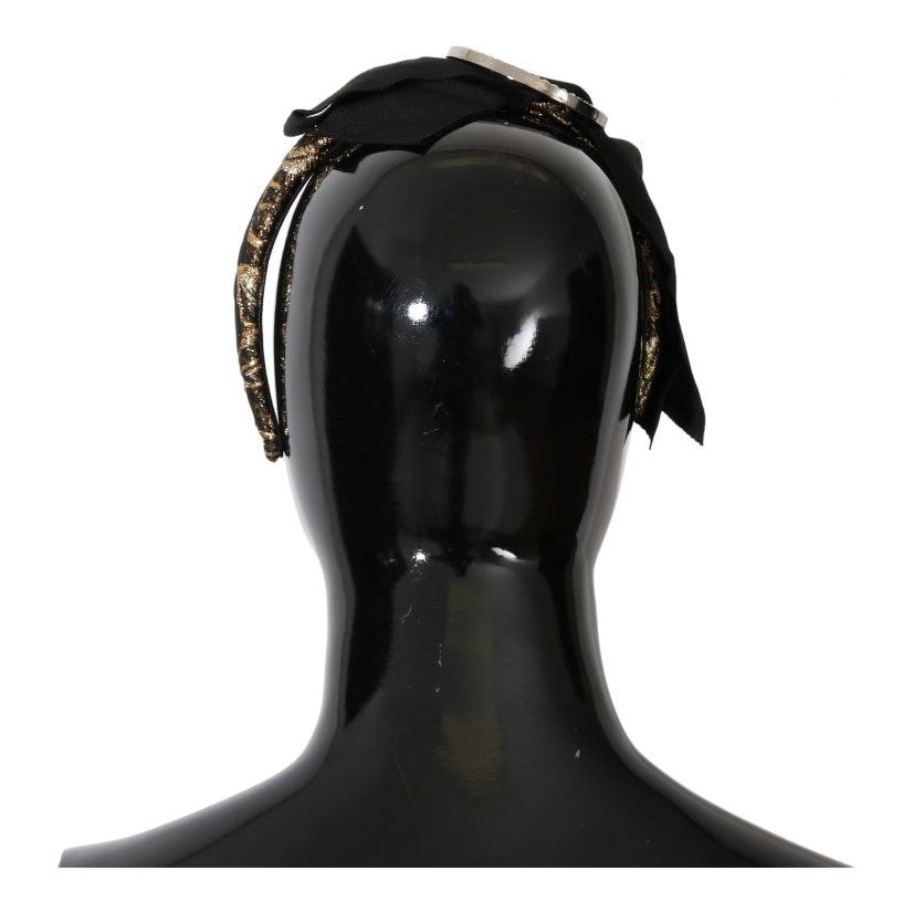 Dolce & Gabbana Elegant Crystal Diadem Headband Tiara black-crystal-white-diadem-headband 448757-black-crystal-white-diadem-headband-2-2.jpg