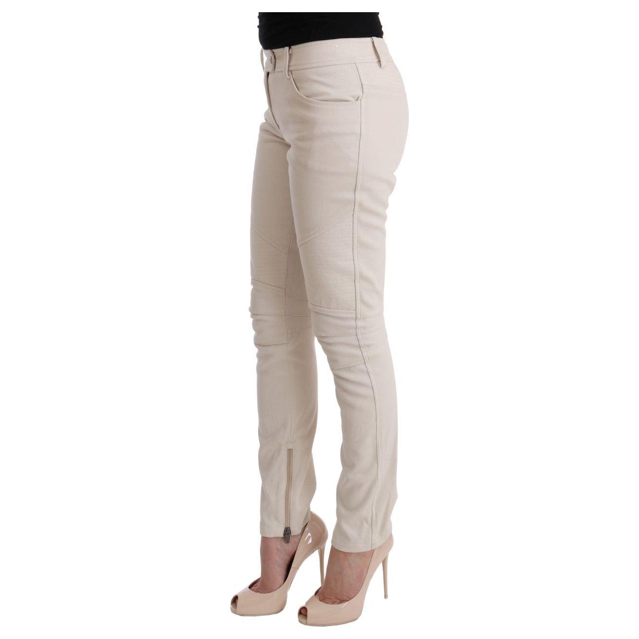 Ermanno Scervino Chic White Slim Fit Denim Treasure white-slim-fit-casual-jeans