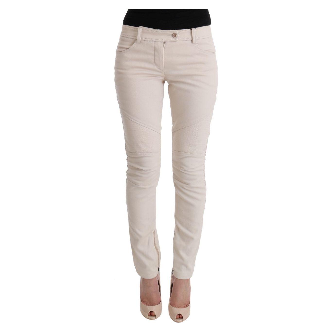 Ermanno Scervino Chic White Slim Fit Denim Treasure white-slim-fit-casual-jeans 449131-white-slim-fit-casual-jeans.jpg