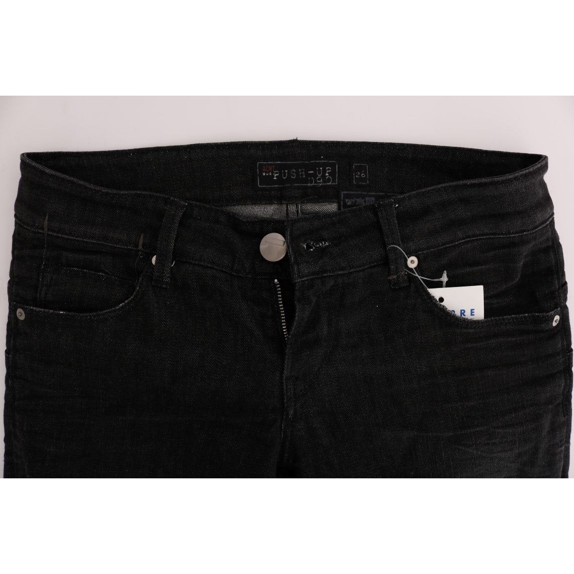 Acht Chic Slim Fit Black Cotton Jeans black-denim-cotton-bottoms-slim-fit-jeans Jeans & Pants