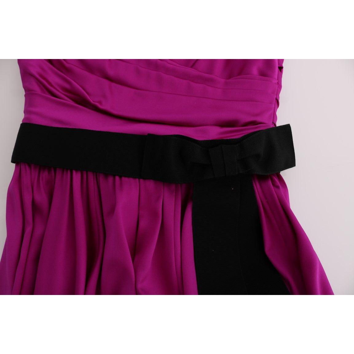 Dolce & Gabbana Elegant Pink Silk Gown Dress pink-silk-stretch-shift-long-dress 450535-pink-silk-stretch-shift-long-dress-8.jpg